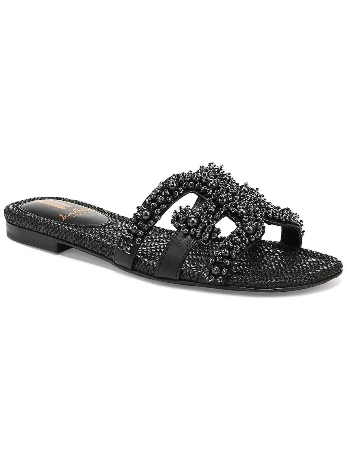 Sam Edelman Bay Perla Embellished Sandals - Black - Size 8 for Women | Image