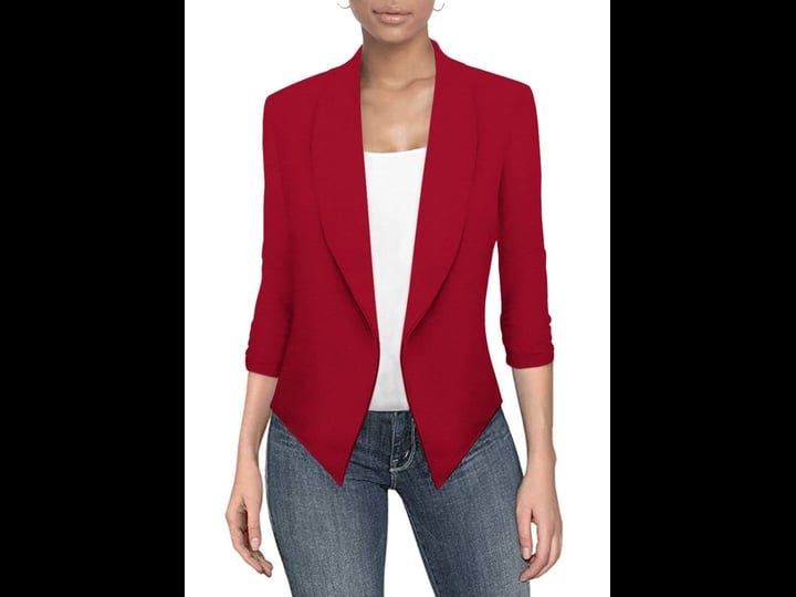 hybrid-company-womens-casual-work-office-open-front-blazer-size-large-red-1