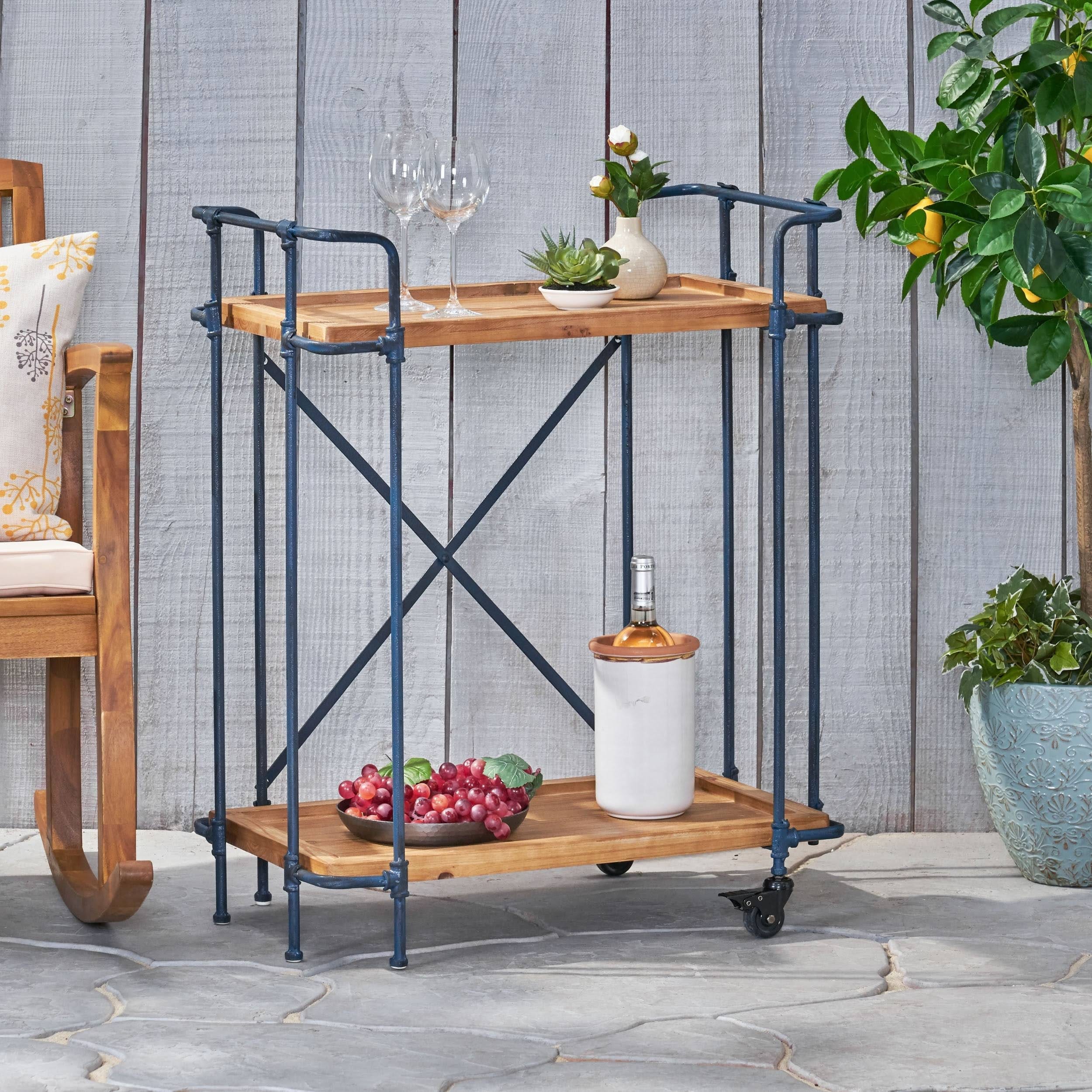 Antique Outdoor Bar Cart: A Premium Drinks Serving Station | Image