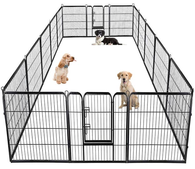 bestpet-dog-pen-extra-large-indoor-outdoor-dog-fence-playpen-heavy-duty-16-panels-40-inches-exercise-1