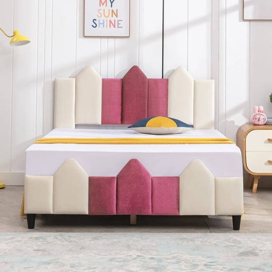 mixoy-twin-size-kids-bed-framesupholstered-twin-platform-bed-frame-for-children-with-headboardtoddle-1