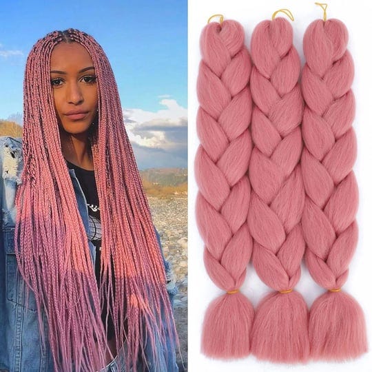 selinhaar-pink-braiding-hair-synthetic-hair-for-braiding-braids-hair-extensions-pre-stretched-braidi-1