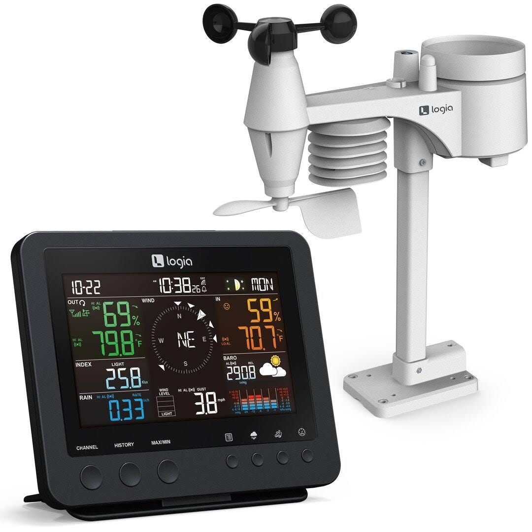 Logia 7-in-1 Weather Station for Indoor/Outdoor Temperature Monitoring | Image