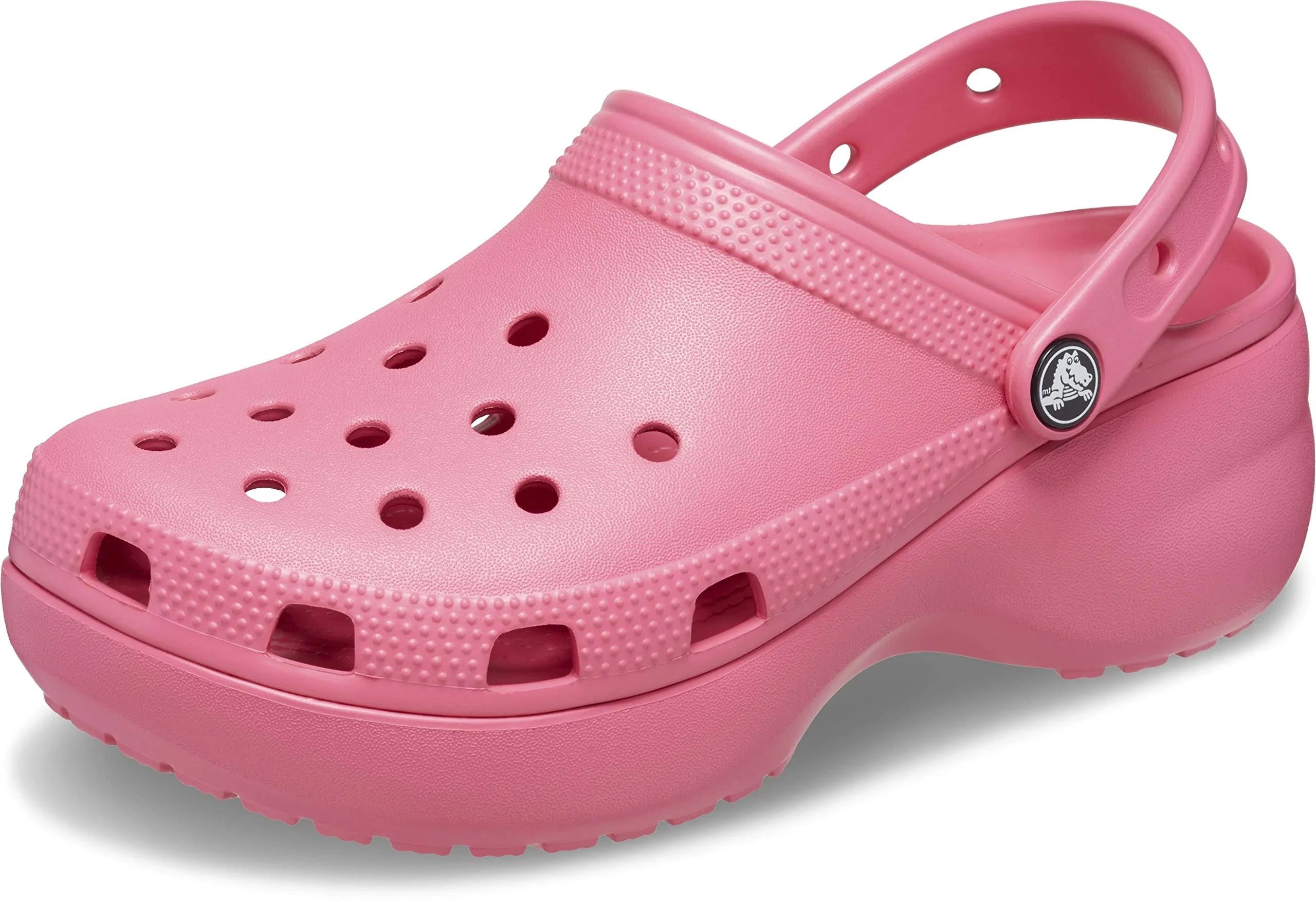 Heigh-tastic Pink Crocs Unisex Platform Clogs | Image