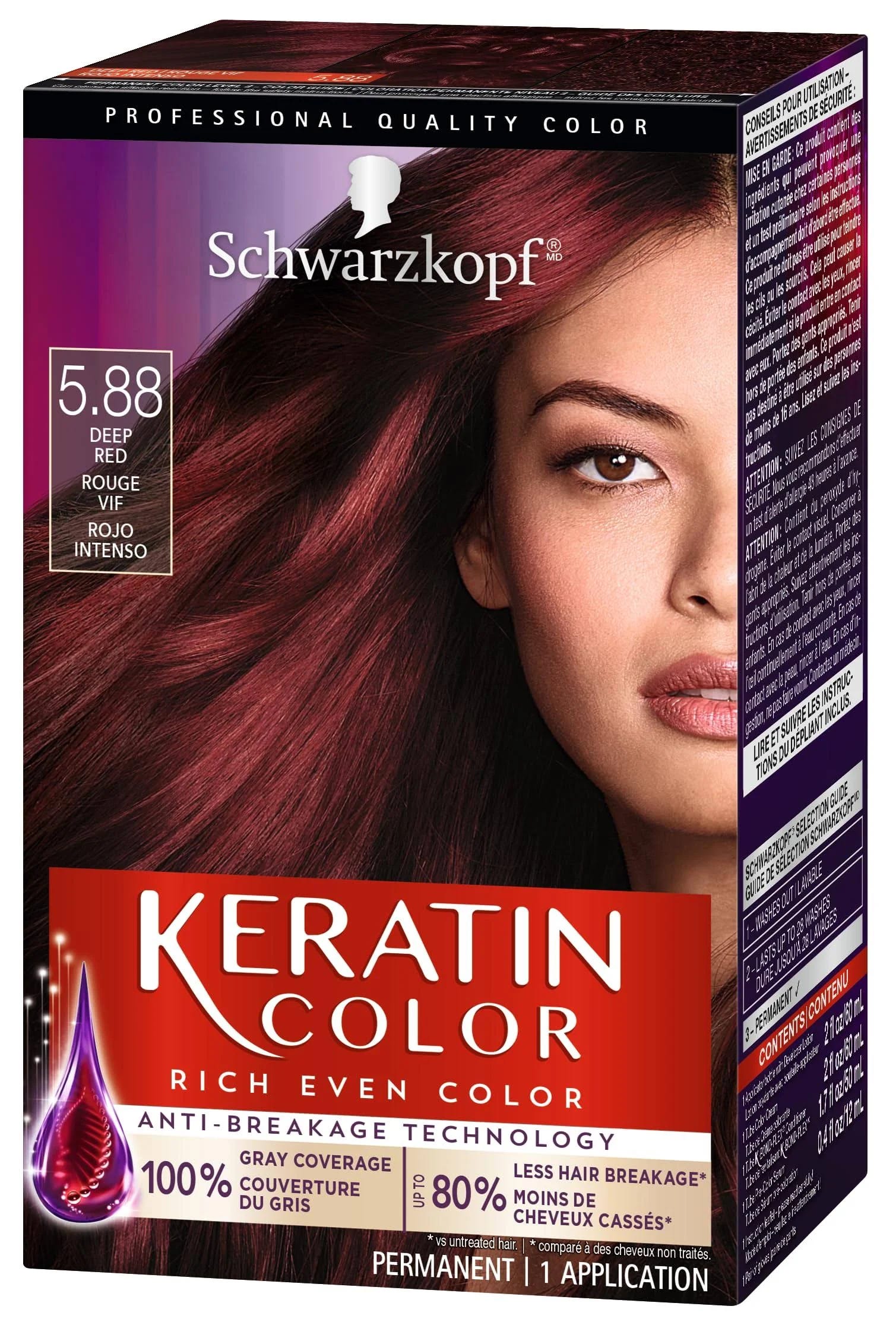 Deep Red Schwarzkopf Keratin Hair Color | Image