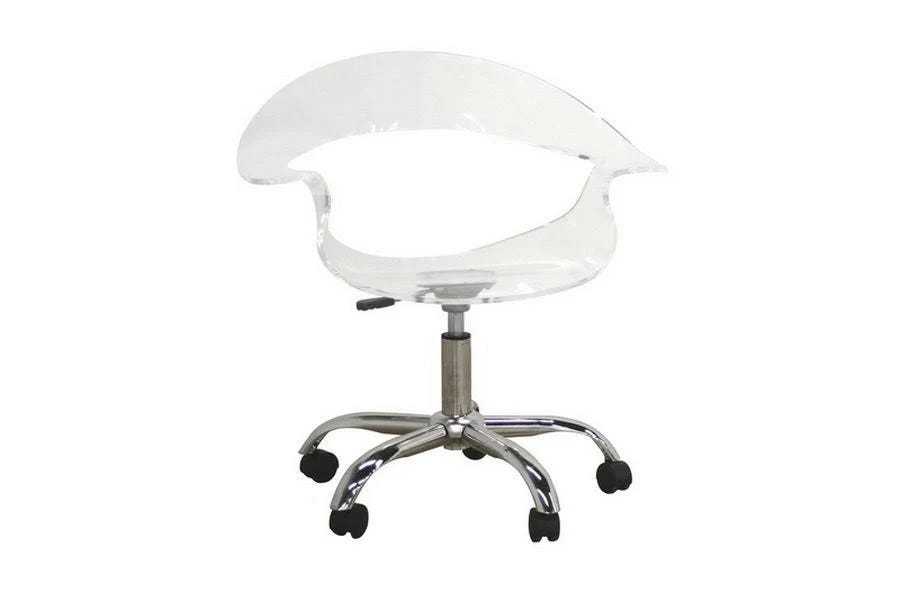 Orren Ellis Studio Elia Swivel Acrylic Task Chair | Image