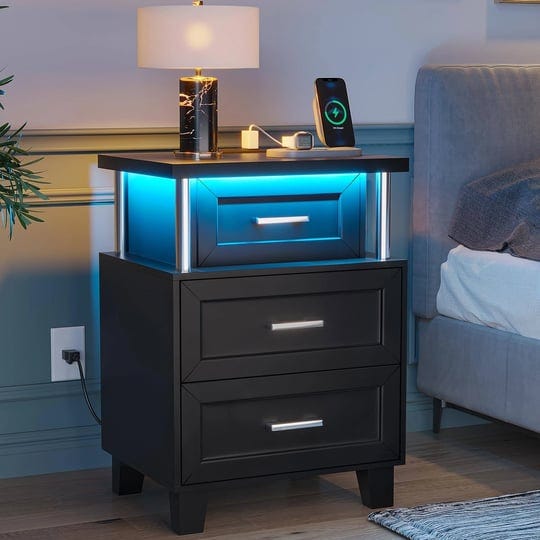 viagdo-nightstand-with-charging-station-and-led-lights-black-night-stand-with-3-drawers-vintage-beds-1