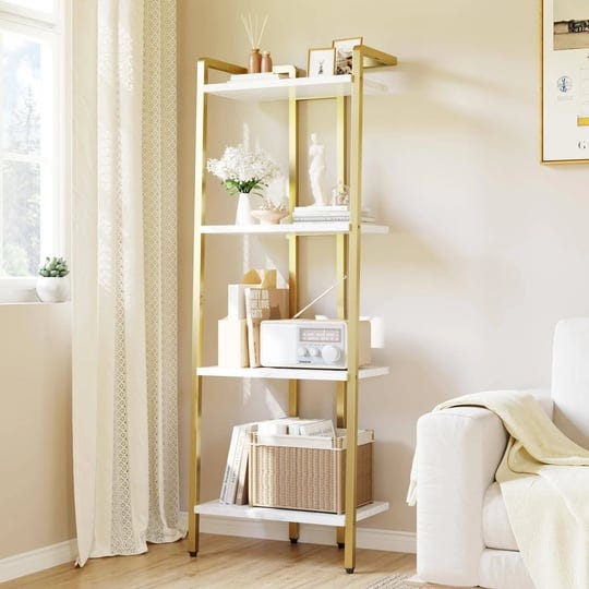 idealhouse-4-tier-bookshelf-gold-narrow-bookshelf-with-metal-frame-small-bookshelf-with-open-display-1