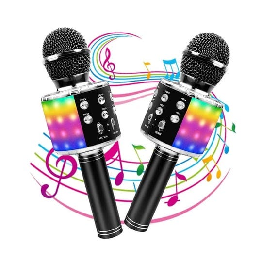 icnice-wireless-bluetooth-karaoke-microphone-2-pack-5-in-1-portable-black-1