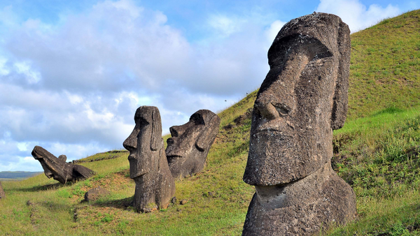 Moai Easter Island statues on Jeju Island