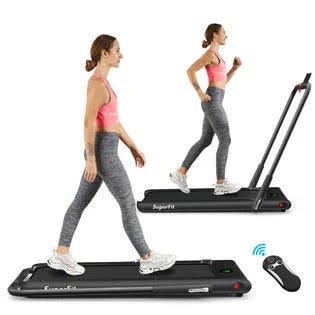 SuperFit 2.25 Hp 2-in-1 Bluetooth Folding Treadmill Under Desk | Image