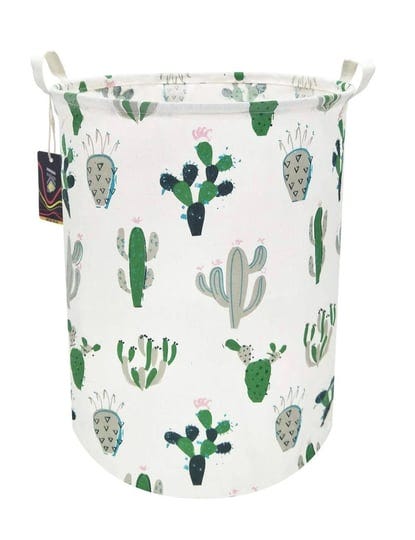 hkec-green-cactus-laundry-basketbaby-clothes-hamper-for-nurserykids-toys-storage-binwaterproof-canva-1