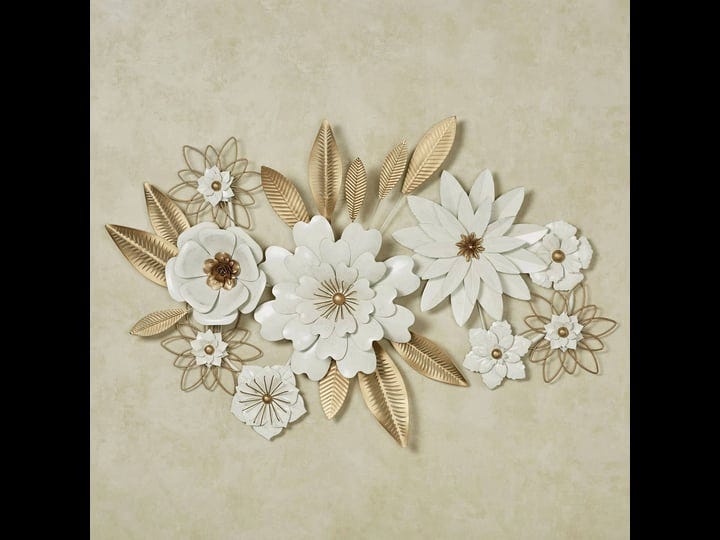 touch-of-class-blooming-assemblage-dimensional-metal-floral-wall-art-sculpture-ivory-gold-39-in-wide-1