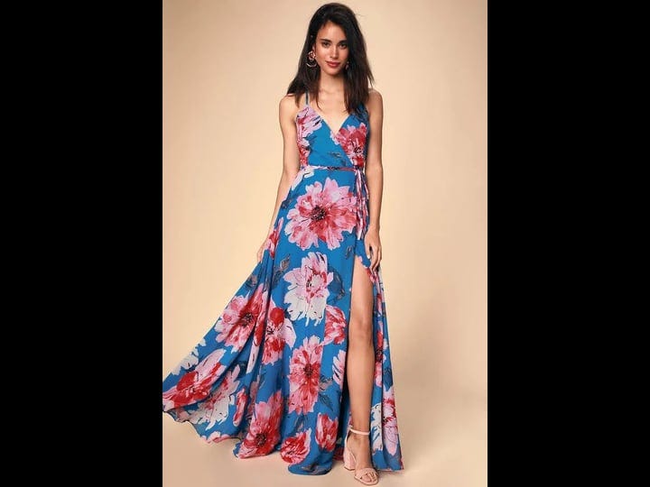 lulus-always-there-for-me-blue-floral-print-wrap-maxi-dress-size-large-100-polyester-1