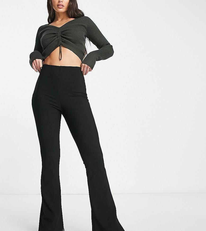 High-Rise Flared Black Leggings | Image