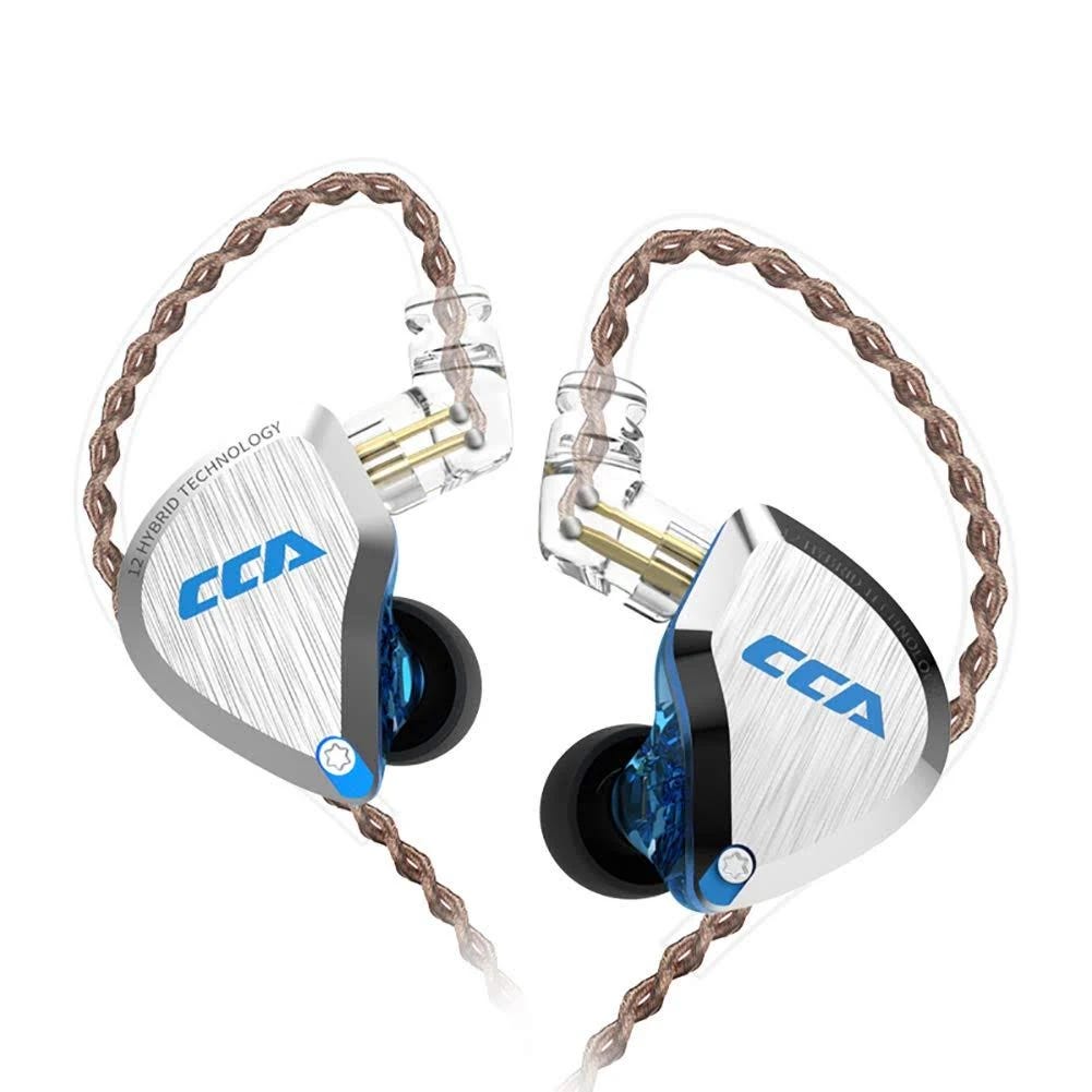 CCA C12 Hybrid 5BA+1DD In-Ear Monitors: Immersive Sound, Tangle-Free Earphones | Image