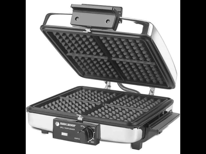 blackdecker-g48td-3-in-1-waffle-maker-indoor-grill-griddle-silver-black-1