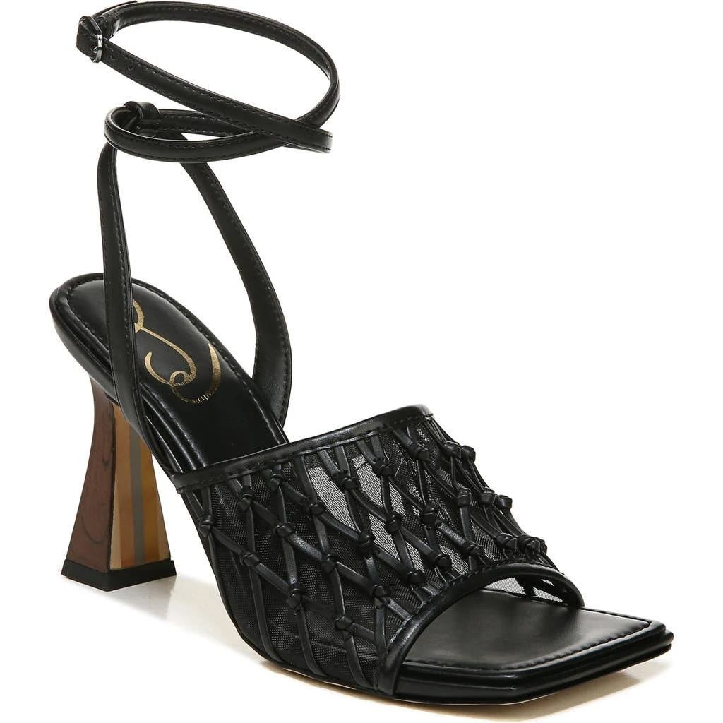 Black Strappy Heels with Buckle Closure - Dress Occasion | Image