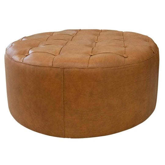 tamsin-living-room-tan-genuine-leather-round-ottoman-cym00490-1