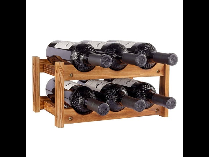 niep-wine-rack-6-bottle-2-tier-wood-wine-storage-easy-assembly-space-saving-for-wine-loverskitchen-w-1