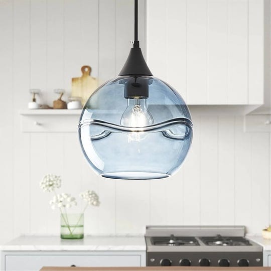modern-blue-rippled-glass-pendant-lighting-fixture-for-kitchen-island-1