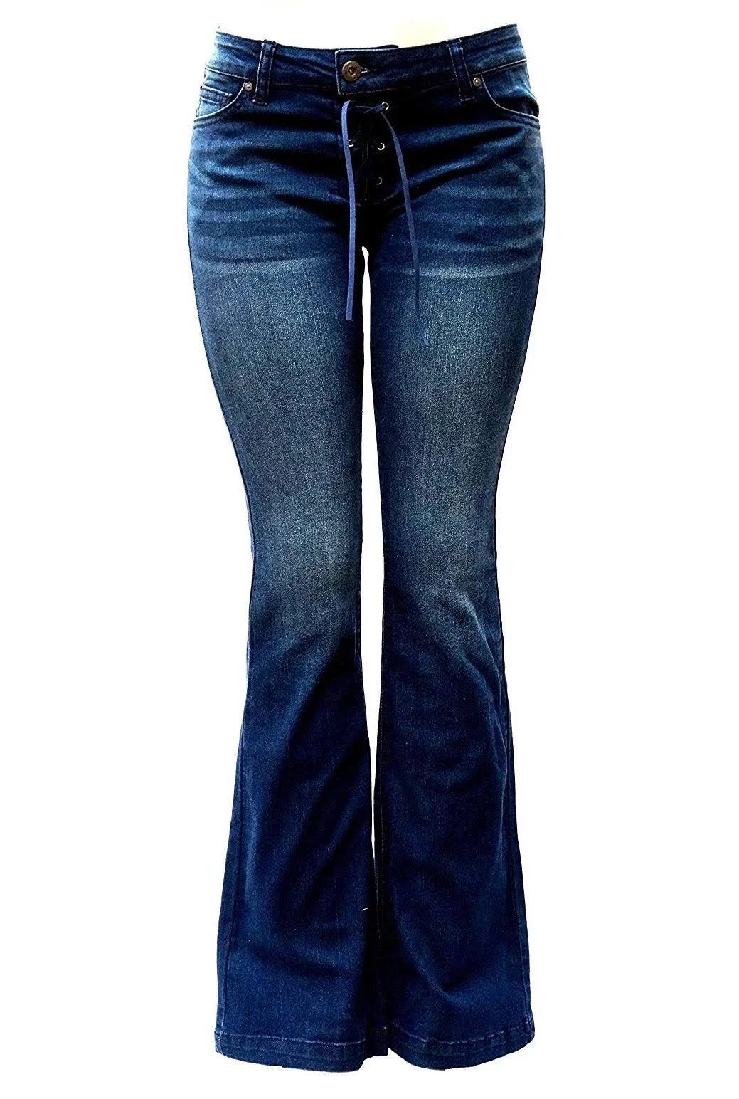 Wax & Jack 70s Style Slim Fit Denim Flared Pants - Flawless Fit and Vintage Charm | Image