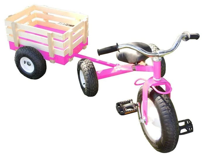pink-tricycle-with-wagon-set-pull-along-trike-toy-outdoors-kids-exercise-valley-pinktrike-1