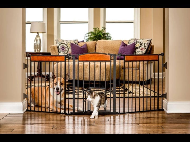 carlson-pet-products-deluxe-flexi-dog-gate-28-in-includes-installation-hardware-and-wood-panel-dacor-1