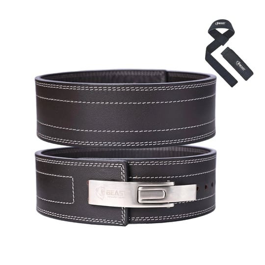 beast-power-gear-weight-lifting-belt-with-lever-buckle-10mm-13mm-thick-4-inches-wide-free-strap-adva-1