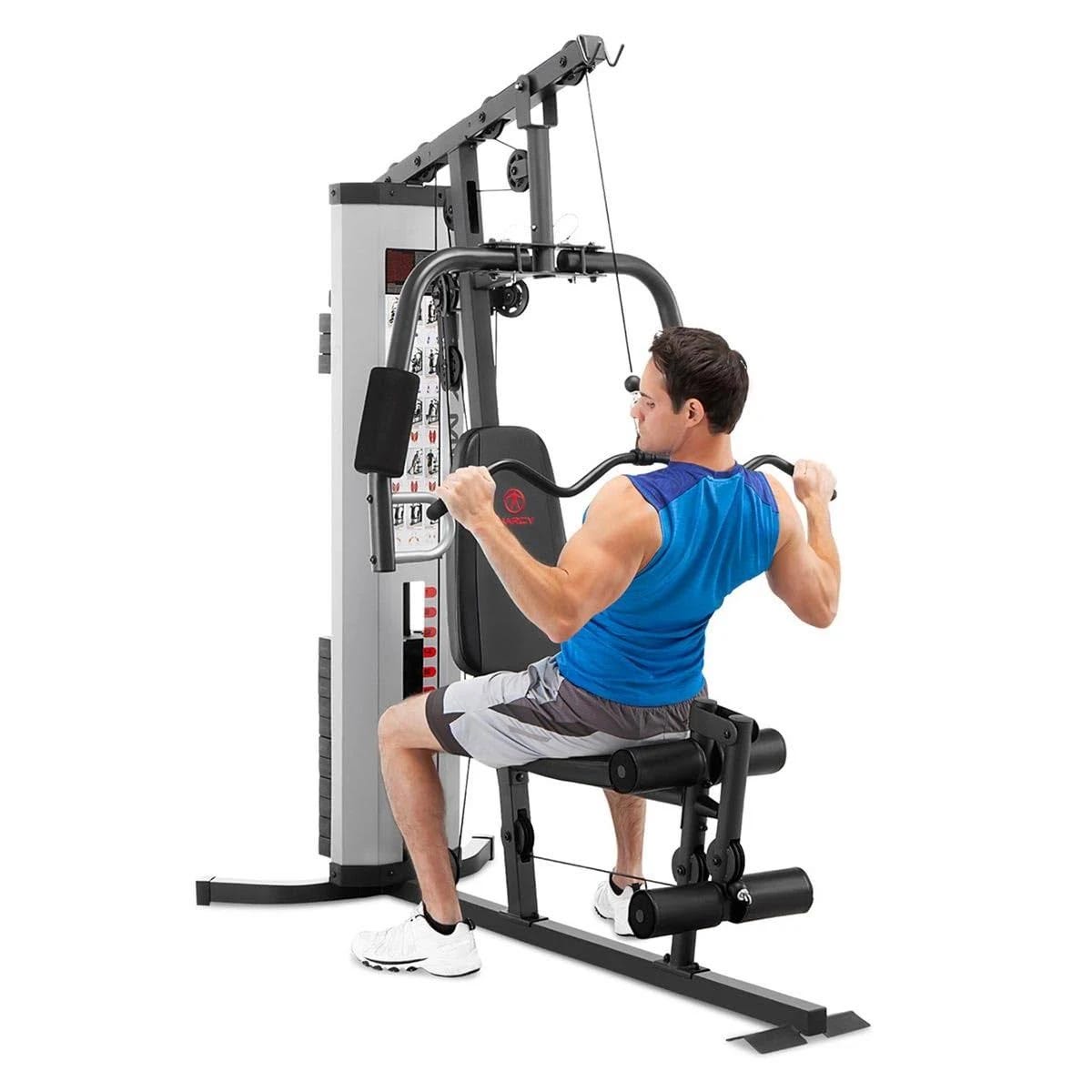 Marcy MWM-988 Multifunction Home Gym with Vinyl Coat and Dual Press Arm | Image