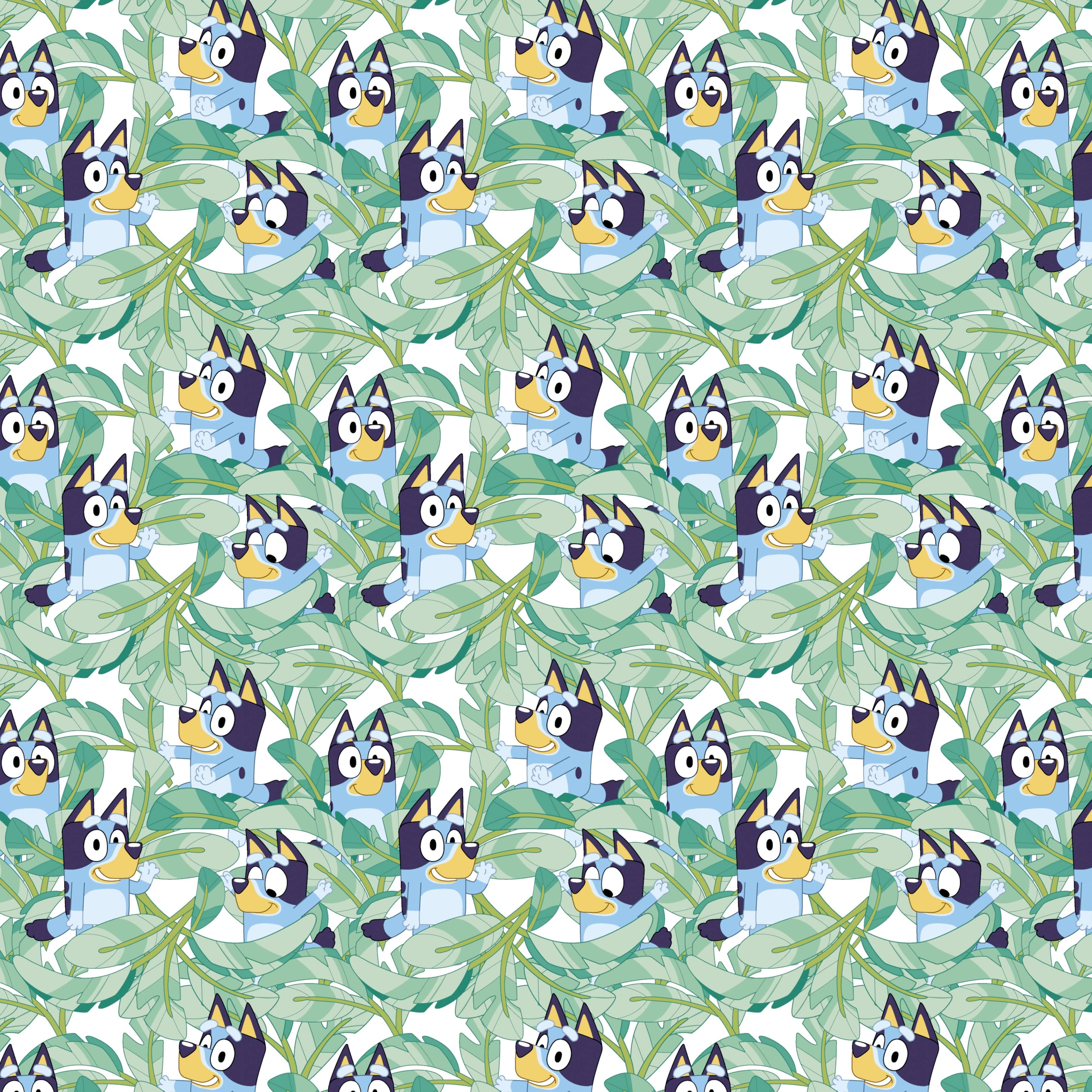 Michaels' Bluey Leaves Green Cotton Fabric | Image