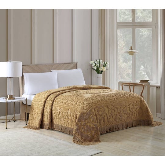 beatrice-home-fashions-medallion-chenille-bedspread-full-gold-1