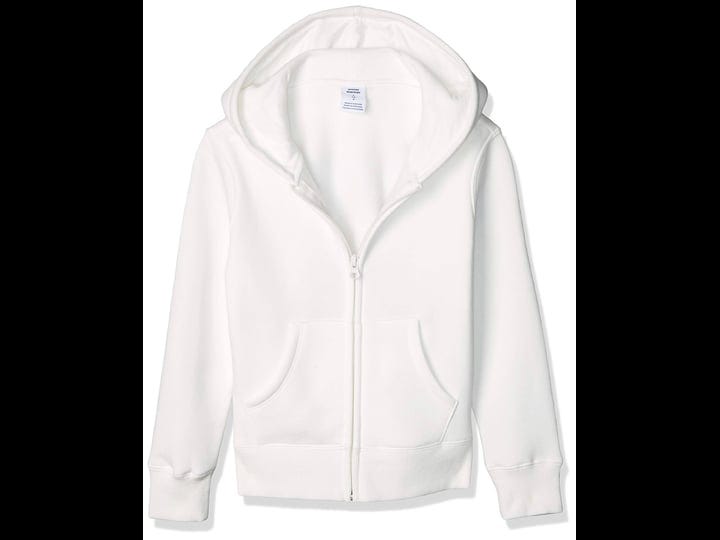 amazon-essentials-girls-fleece-zip-up-hoodie-sweatshirt-white-large-1