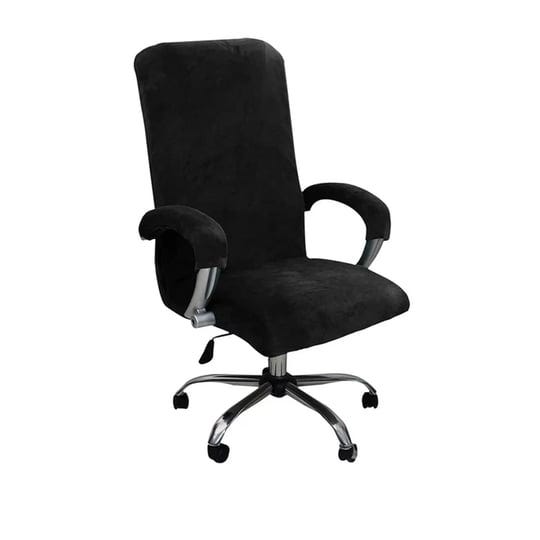 velvet-office-chair-cover-with-arm-covers-stretch-computer-desk-chair-1