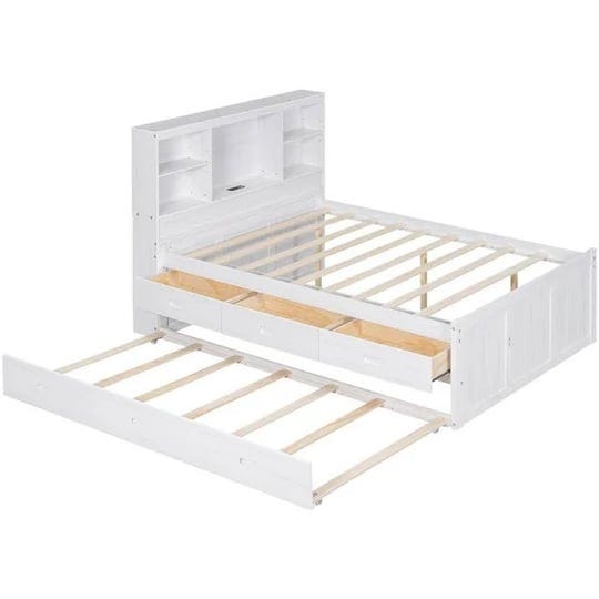 white-wood-frame-full-size-platform-bed-with-storage-headboard-charging-station-trundle-and-3-drawer-1