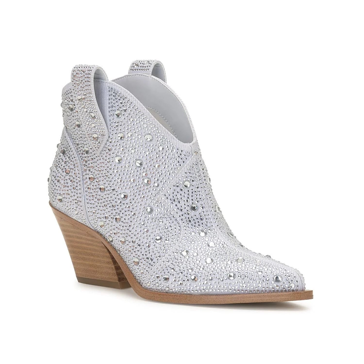 Rhinestone Studded White Platform Boots from Jessica Simpson | Image