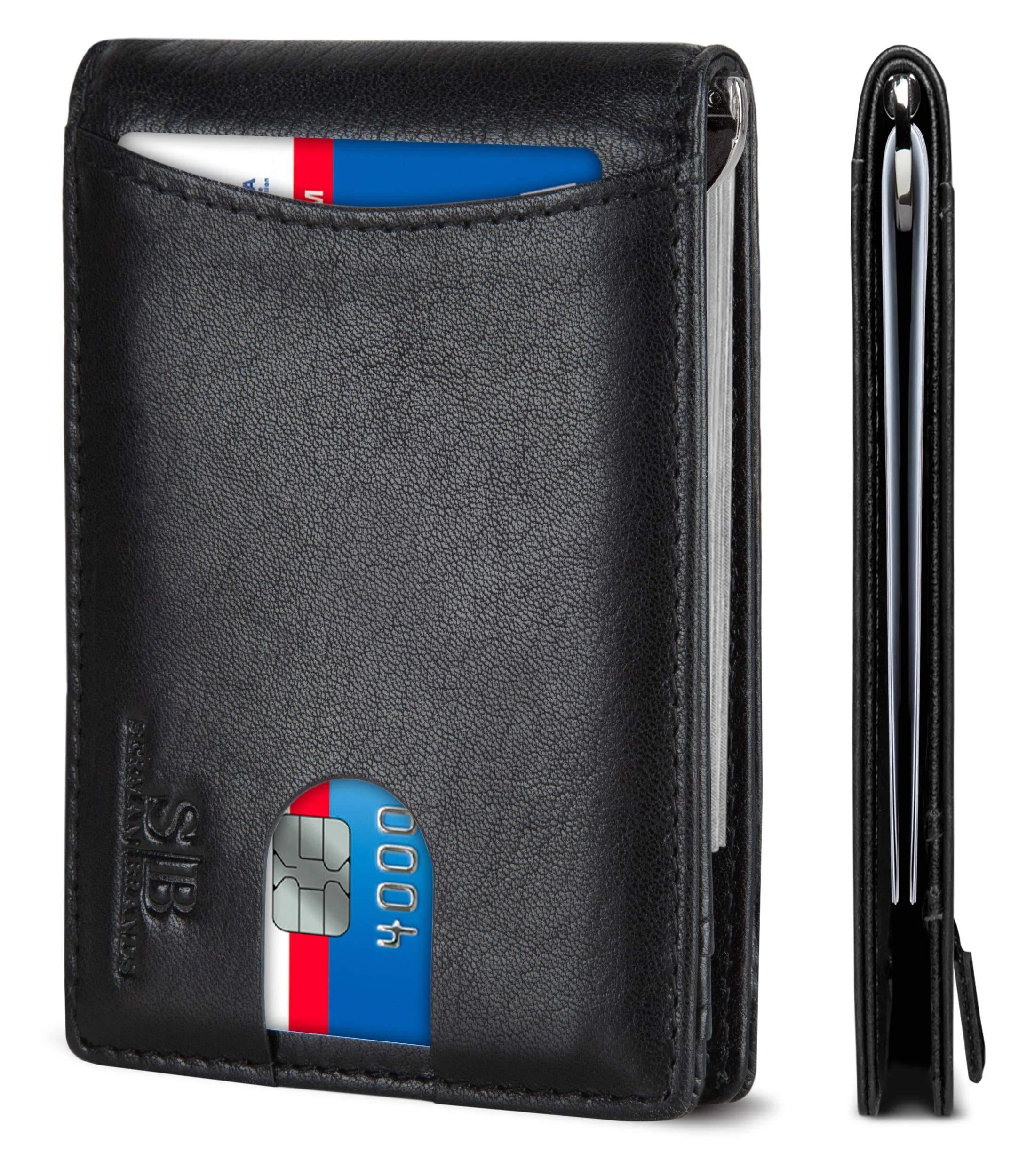Slim RFID Blocking Bifold Genuine Leather Wallet for Men | Image