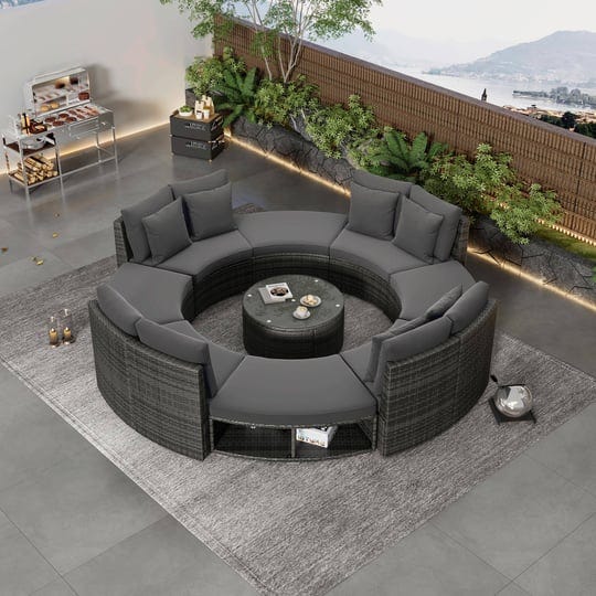 luxury-9-piece-circular-outdoor-sofa-set-with-coffee-table-grey-1