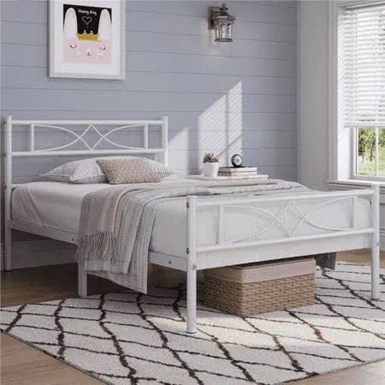 easyfashion-julian-curved-design-metal-bed-twin-white-1