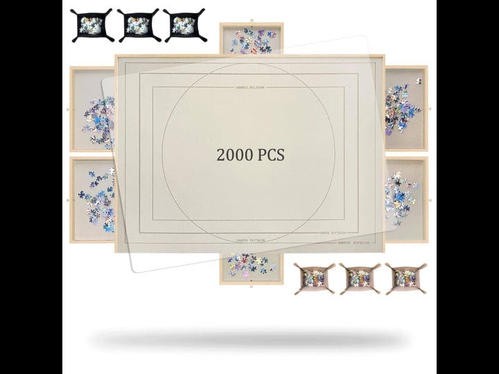 founel-2000-pieces-jigsaw-puzzle-board-with-6-drawers-auxiliary-line-grid-portable-rotating-large-wo-1