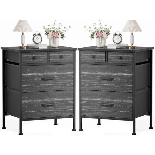 4-drawer-bedroom-dresser-chest-of-drawers-2-pics-ebony-black-1