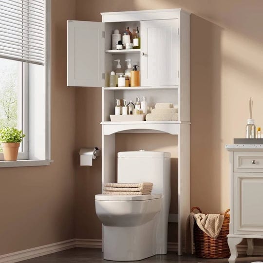 aiho-66-1-inch-over-the-toilet-storage-cabinet-with-adjustable-shelf-and-open-storage-shelf-white-si-1