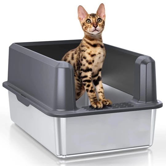 woofigo-enclosed-stainless-steel-cat-litter-box-with-lid-xl-extra-large-litter-box-for-big-cats-meta-1