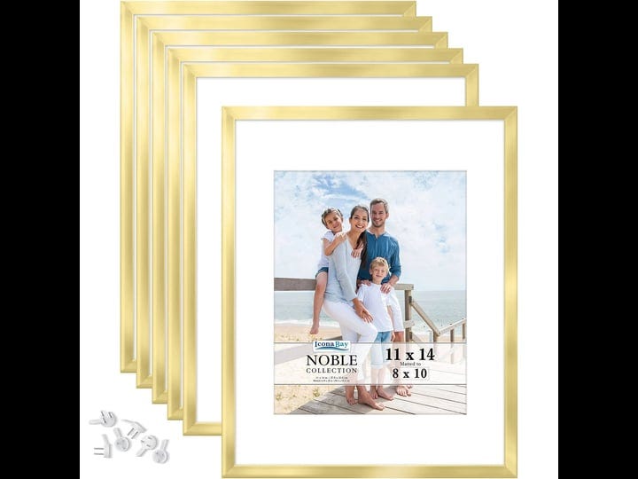 icona-bay-11x14-gold-picture-frames-w-mat-for-8x10-photo-contempo-modern-style-6-pack-noble-collecti-1