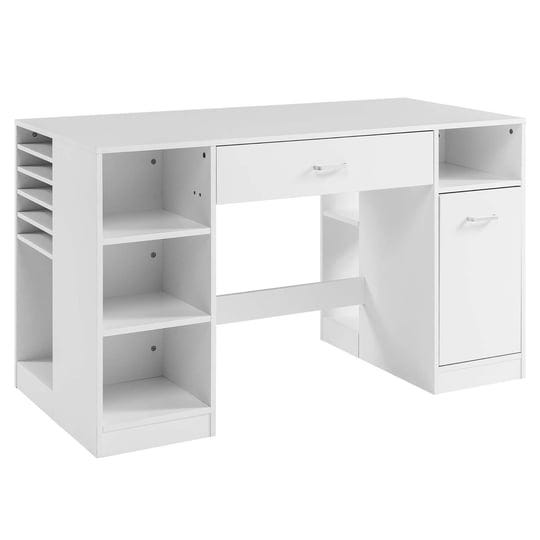 sewing-craft-table-home-office-computer-desk-with-storage-shelves-and-drawer-costway-1