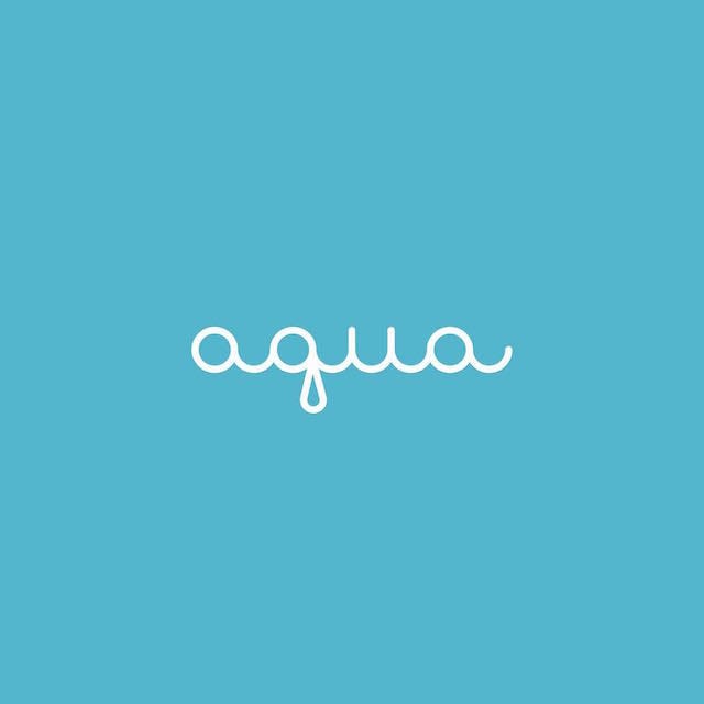 Clever Typographic Logos - Aqua