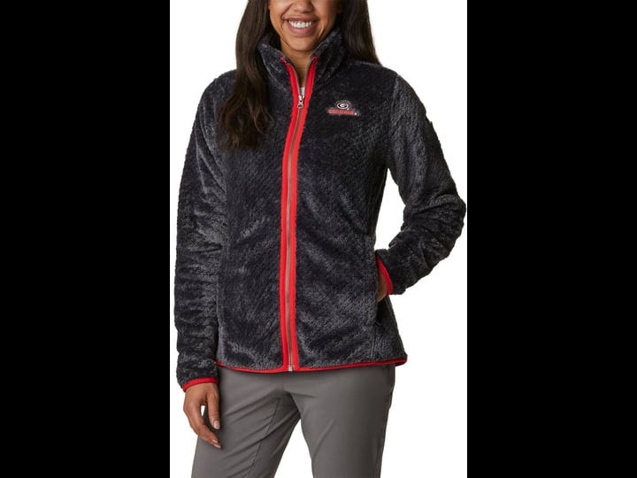 columbia-womens-georgia-bulldogs-black-fire-side-sherpa-full-zip-jacket-small-1