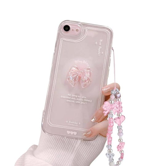 ownest-compatible-for-iphone-7-iphone-8-iphone-se-cute-3d-pink-bowknot-slim-clear-aesthetic-design-w-1