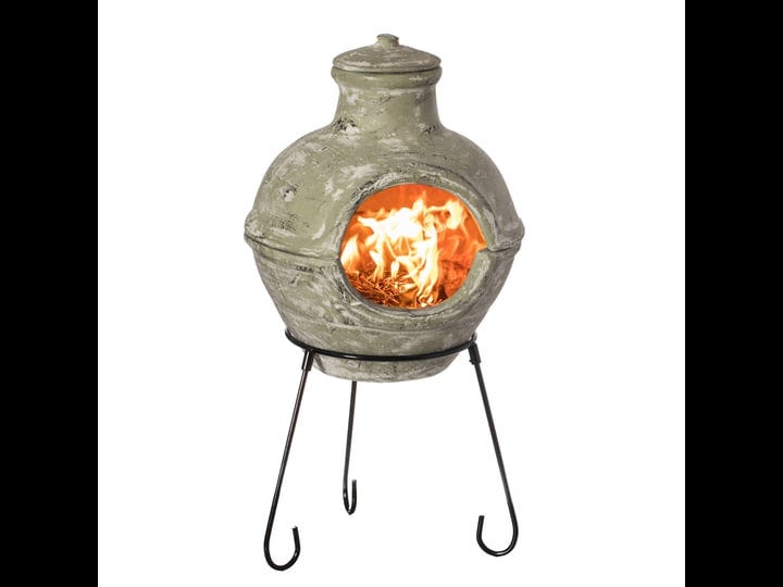 vintiquewise-outdoor-beige-clay-chimenea-bbq-grill-fire-pit-accent-design-and-metal-stand-1