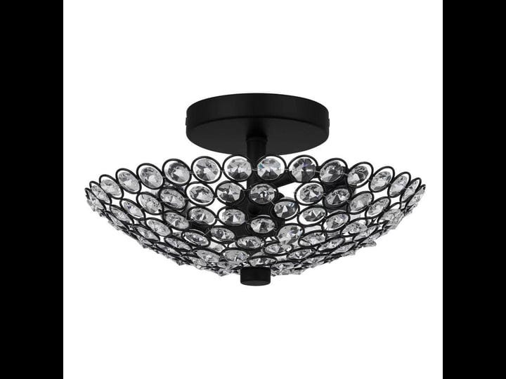 hampton-bay-fm49290-mbk-barclay-11-in-2-light-matte-black-and-crystal-semi-flush-mount-ceiling-light-1